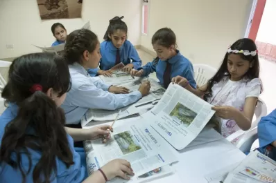 Entre recitados y noticias, los chicos saborearon las palabras