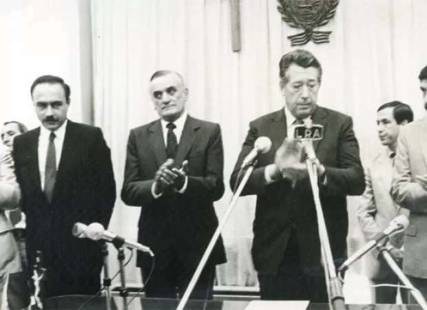 TENEV. En 1983, con su vicegobernador Alberto Torresagasti. la gaceta / archivo