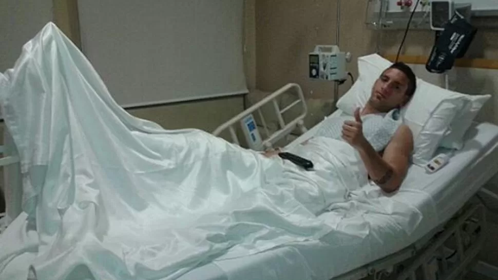 INTERNADO. El jugador de 21 años se mostró esperanzado en su recuperación. FOTO TOMADA DE INSTAGRAM.COM/TURCOHAM