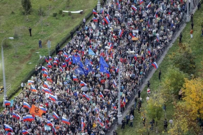 “¡Rusia sin Putin!”, gritaron en Moscú