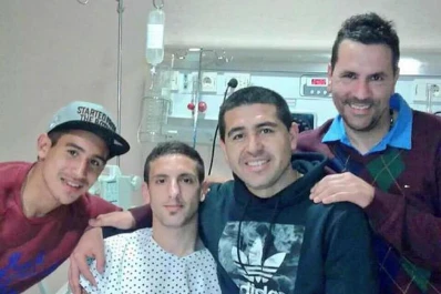 Riquelme visitó a Ham, que mañana será operado por segunda vez