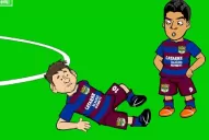La lesión de Messi ya tiene su parodia animada