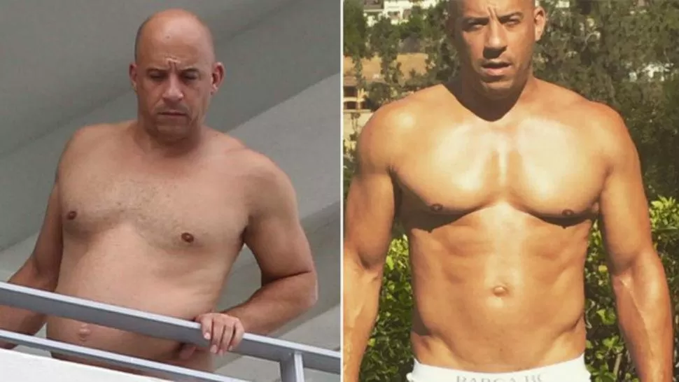 Rápido y goloso: el cambio físico de Vin Diesel