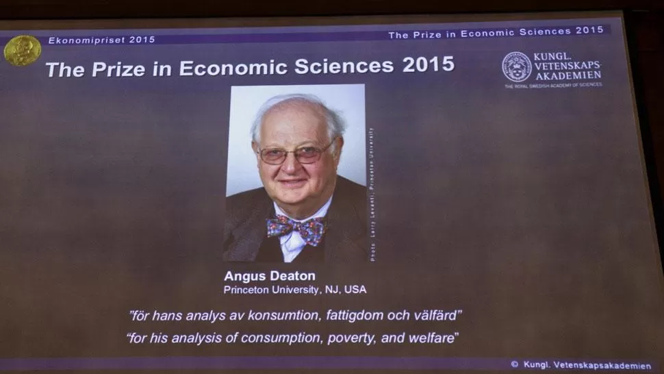 El escocés Angus Deaton ganó el Premio Nobel de Economía