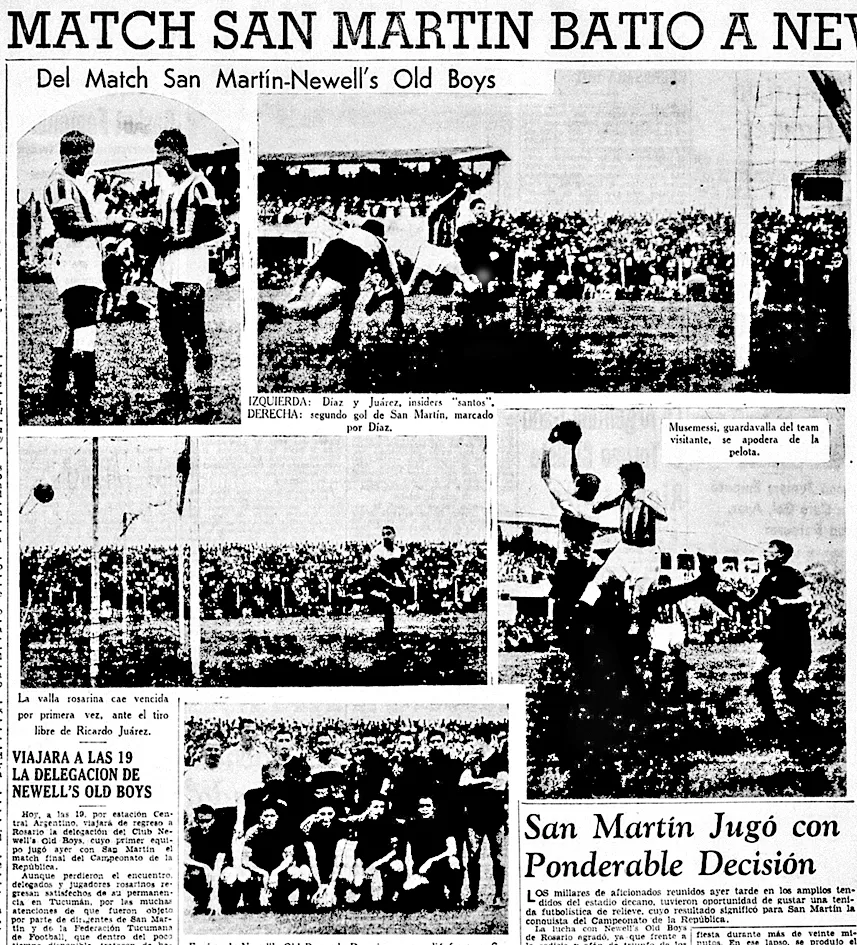 UN TITULO INOLVIDABLE. San Martín se corona campeón, en cancha de Atlético. LA GACETA / ARCHIVO.