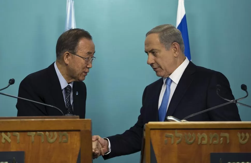 “FALTA UN HORIZONTE POLÍTICO”. Ban Ki-moon se reunió con Netanyahu. reuters