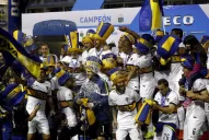 Los jugadores de Boca convirtieron la cancha en zona de festejos