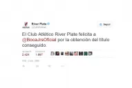 River felicitó a Boca por el campeonato