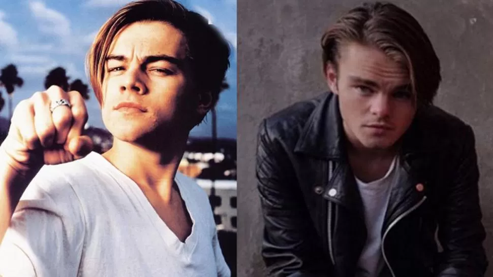 ¿QUIÉN ES QUIÉN? Leonardo DiCaprio y Konrad Annerud, qujien se produce de manera similar al actor cuando era joven. FOTO TOMADA DE INFOBAE.COM