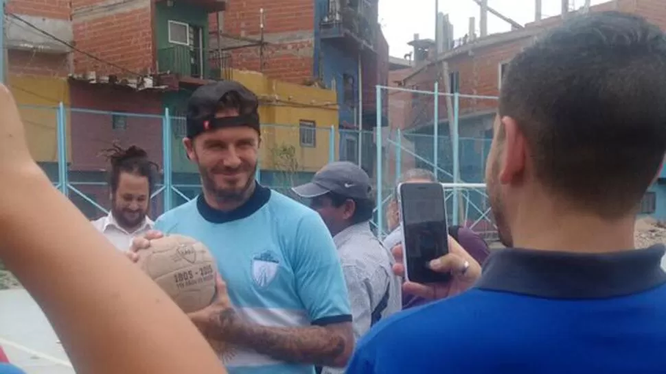 Beckham jugó al fútbol en una de las villas más conocidas de Buenos Aires