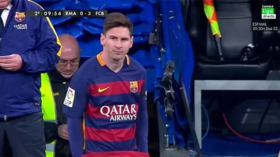 DE REGRESO. Messi tras su larga ausencia por lesión. (CAPTURA)