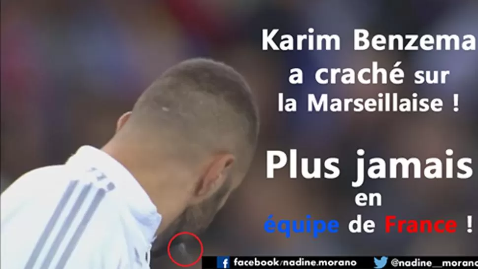 Por escupir tras la Marsellesa, piden expulsar a Benzemá de la Selección de Francia