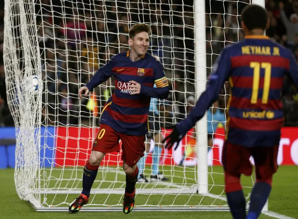VOLVIÓ CON TODO. En su regreso a la titularidad, Messi marcó dos goles. reuters