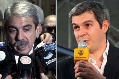 Aníbal Fernández recibió a Marcos Peña en la Casa Rosada