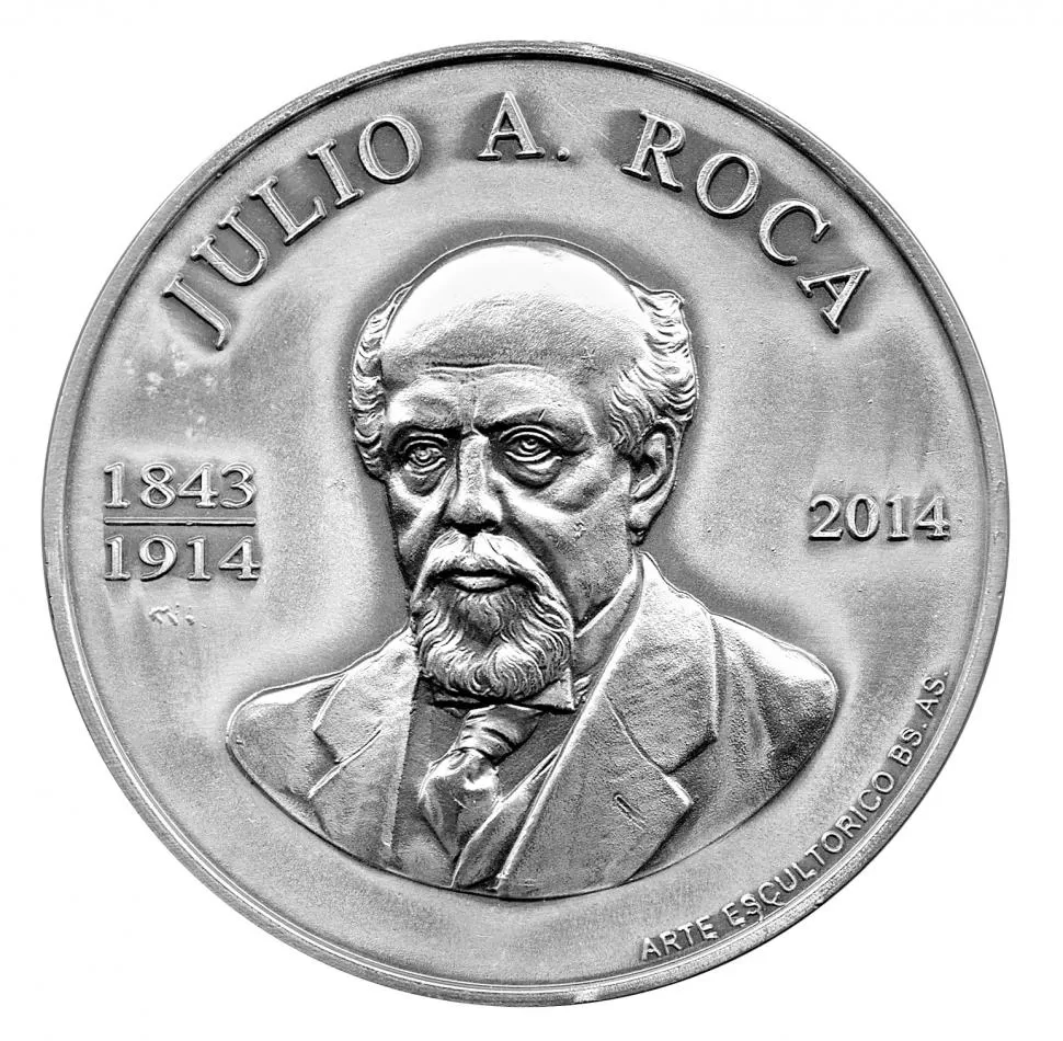   JULIO ARGENTINO ROCA. Medalla acuñada por la Academia Nacional de la Historia en el centenario de su muerte.
la gaceta / archivo