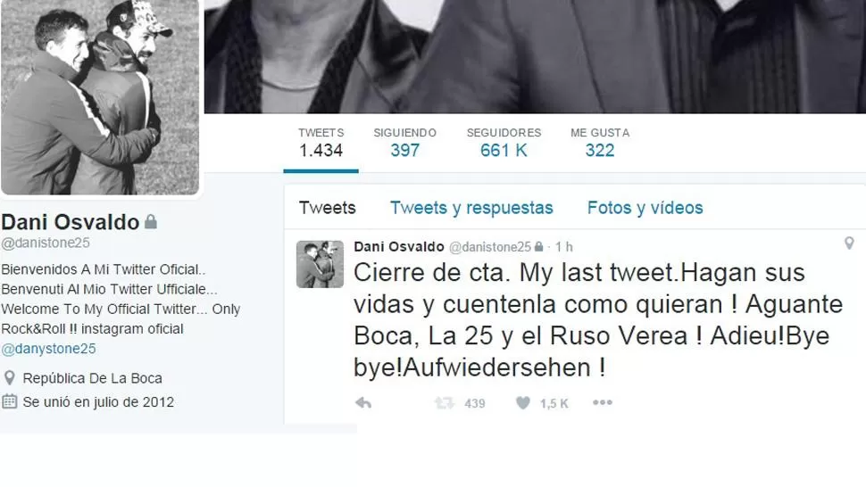 Osvaldo cerró su cuenta de Twitter: ¿vuelve a Boca?