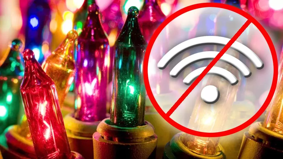ATENCIÓN. Según un estudio, las luces de Navidad afectan el wifi hogareño.