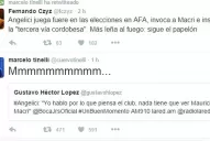 Tinelli sigue la polémica en Twitter