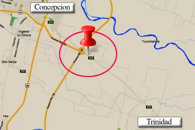 Transportistas rurales cortan la ruta 329, entre Concepción y La Trinidad