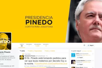 Presidente Pinedo, la cuenta de Twitter que desata risas en medio del caos