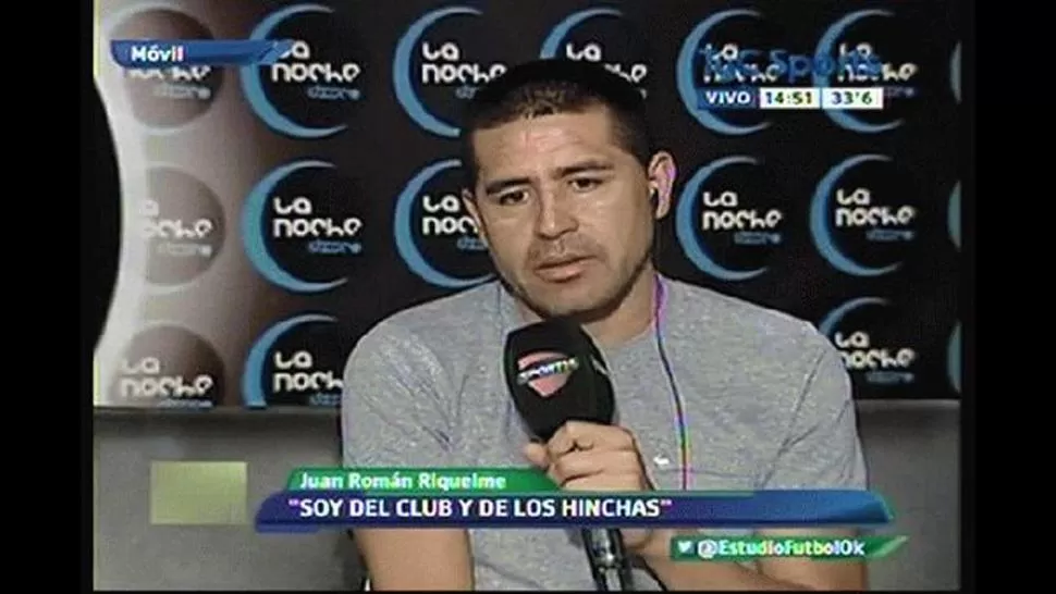 NO SE GUARDA NADA. Riquelme siempre da que hablar en sus notas. (CAPTURA)