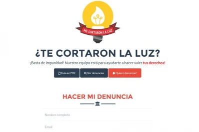 Habilitaron una página web para denunciar cortes de luz