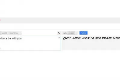 Aurebesh, el idioma de Star Wars, en el traductor de Google