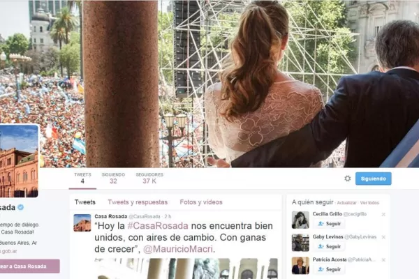 La Casa Rosada tiene nueva cuenta de Twitter