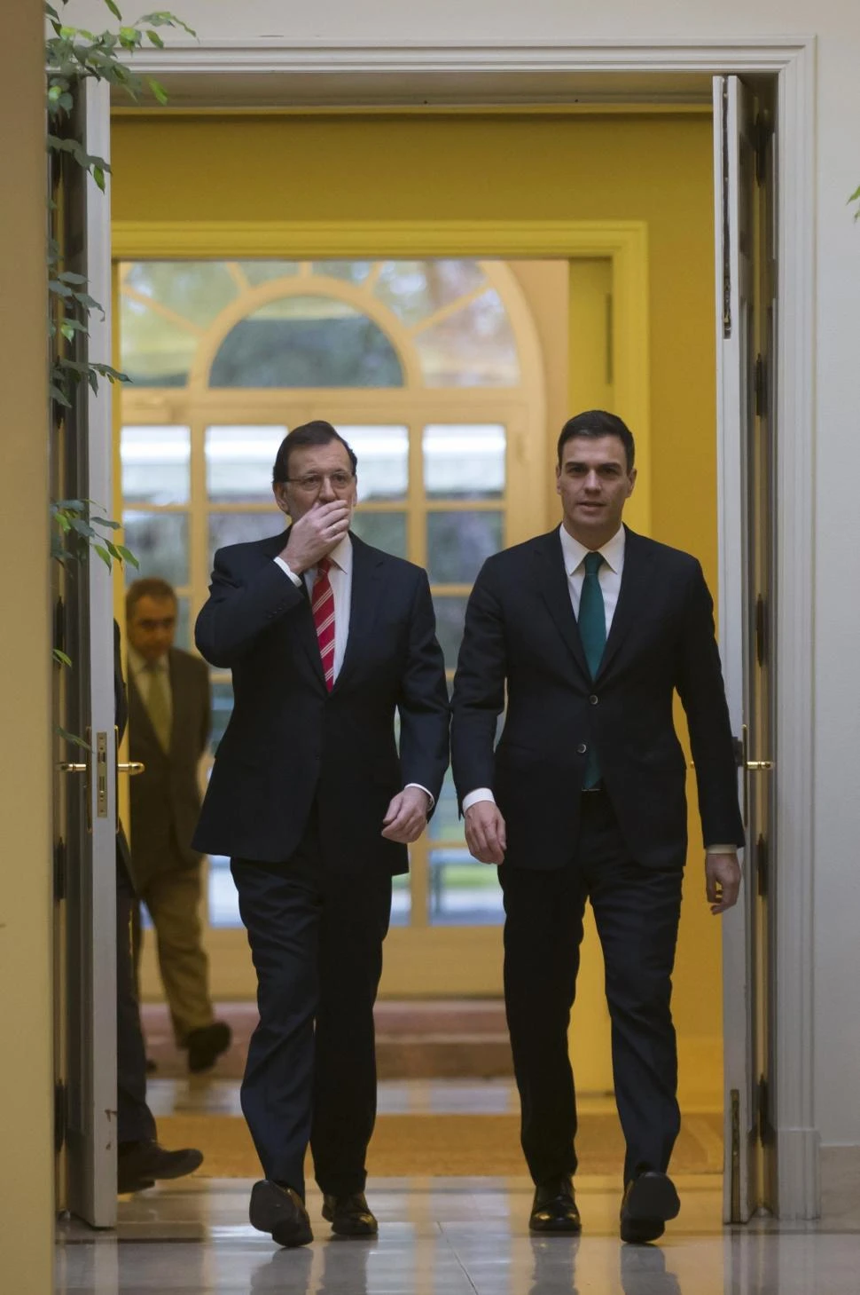 EN FEBRERO. Rajoy y Sánchez compartieron una reunión en el palacio. reuters