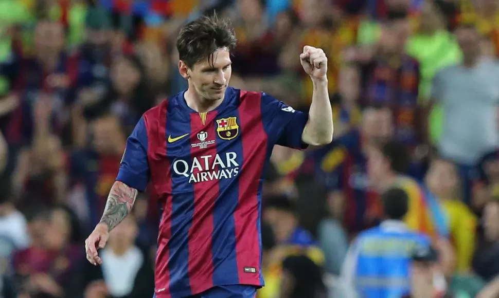 OTRA GRAN MARCA. La figura de Messi se agiganta en Barcelona. reuters