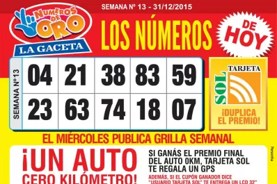 Los Números de Oro de LA GACETA