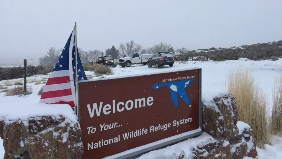 EN LA MONTAÑA. La movilización comenzó en el pequeño poblado de Burns y se extendió hacia el parque nacional. FOTO TOMADA DE OREGONLIVE.COM