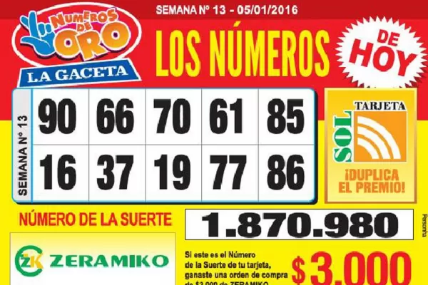 Los Números de Oro de LA GACETA