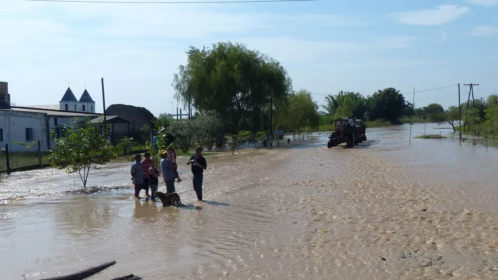 EN MARZO DE 2015. Los Agudo fue una de las localidades más afectadas por las inundaciones del año pasado. LA GACETA / FOTO DE OSVALDO RIPOLL