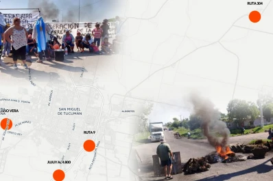 Este es el mapa de los piquetes que complican el tránsito en la ciudad