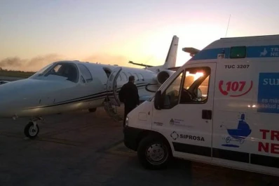 Avión sanitario: trasladaron a un bebé al hospital Garrahan