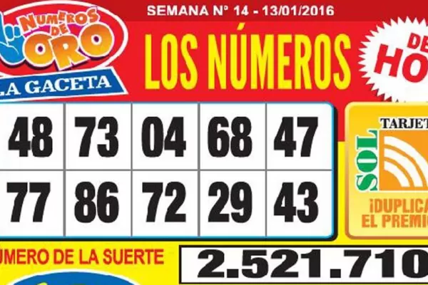 Los Números de Oro de LA GACETA