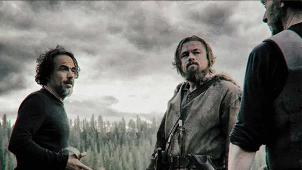 DOS GRANDES. González Iñárritu y DiCaprio durante la filmación de la película.