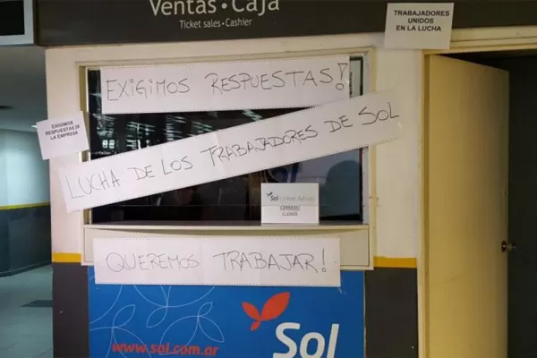 Sol atribuyó su cese de actividades a la recisión de un acuerdo con Aerolíneas Argentinas