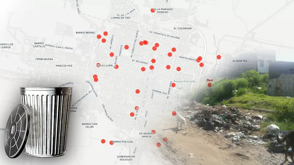 El mapa interactivo de la basura en la ciudad, cada vez más grande