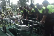 Policías y familiares le dieron el último adiós a Juan José Vides