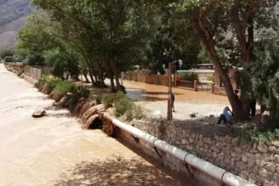 Desbordó el río Grande en Tilcara