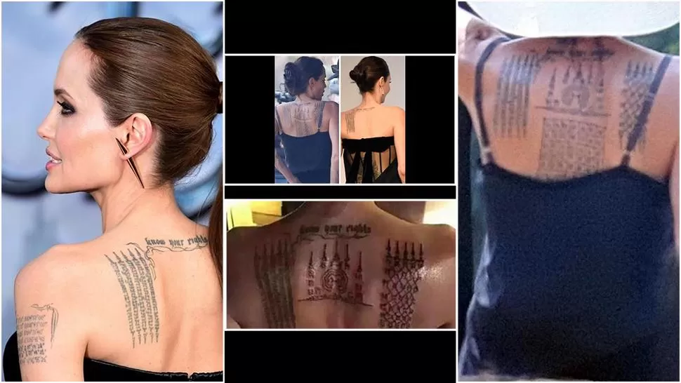 Angelina Jolie estrenó tatuaje nuevo en Camboya
