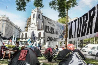 Levantaron el acampe por Milagro Sala en plaza de Mayo