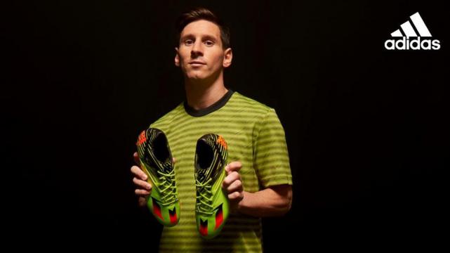 botines verdes de messi
