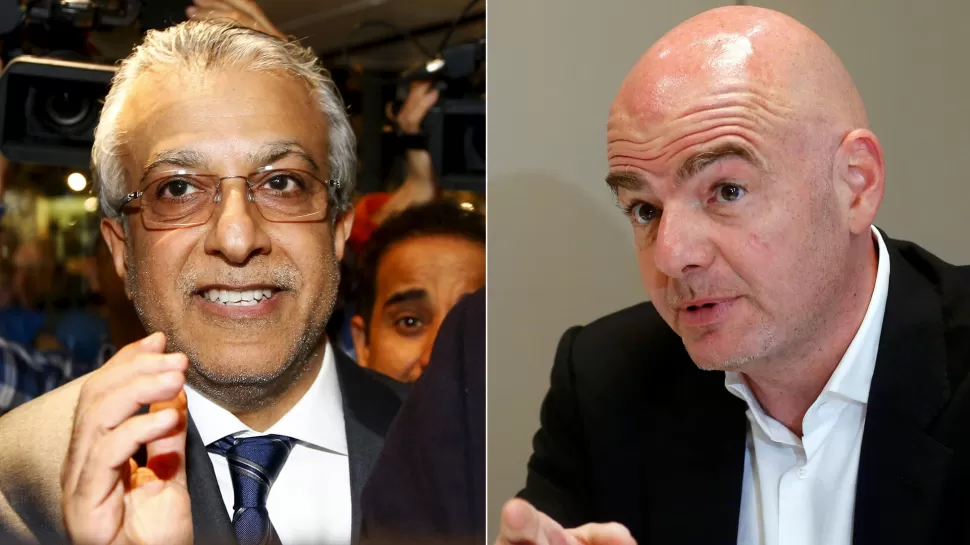 EN PUNTA. El bahreiní maneja el fútbol asiático mientras que el suizo es el candidato de la UEFA, impulsado por Platini. REUTERS