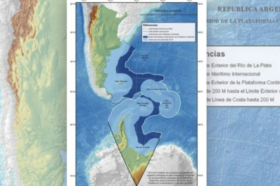 Cancillería presentó los nuevos límites marítimos del mapa de la Argentina