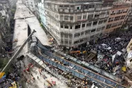 Registraron el momento exacto de la caída del puente en Calcuta