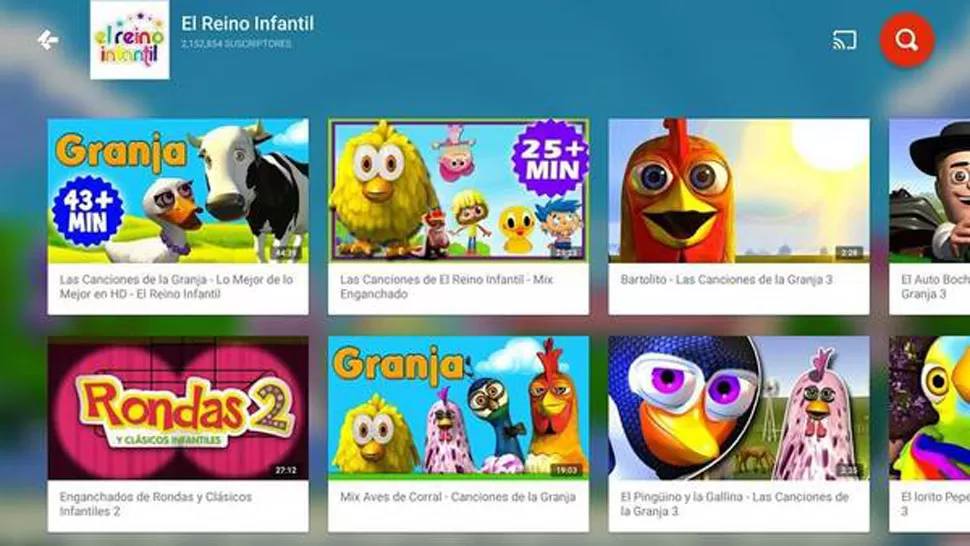 ACTUALIZACIONES. Youtube Kids,  aplicación de videos para niños de 2 a 8 años.FOTO TOMADA DE CLARIN.COM.