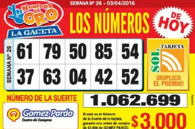 Los Números de Oro de LA GACETA